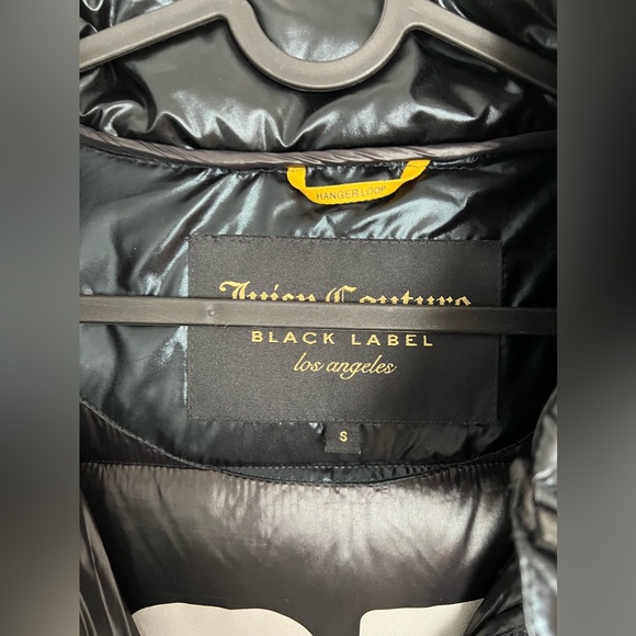 Juicy Couture longline padded jacket with logo back in shiny black - Picture 13 of 14